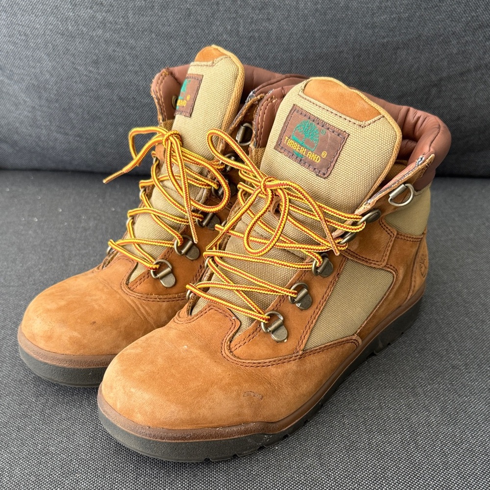 Timberland Junior Field Boot m brown nubuck Boys Size 5|Workwear hike hunt
